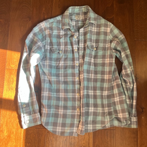 J. Crew Other - J. Crew Blue and Brown Plaid Casual Shirt